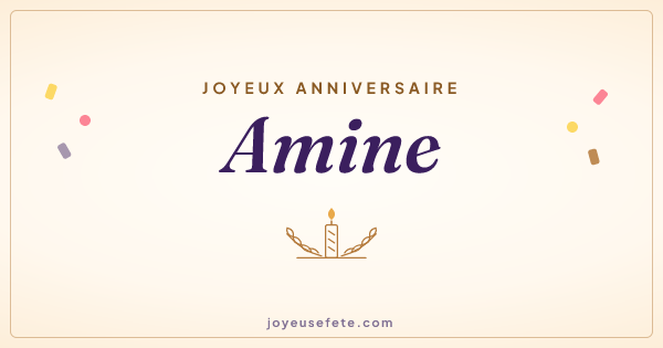 Image « Joyeux anniversaire Amine » au format large