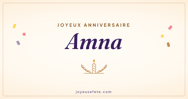 Image « Joyeux anniversaire Amna » au format large