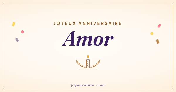 Image « Joyeux anniversaire Amor » au format large