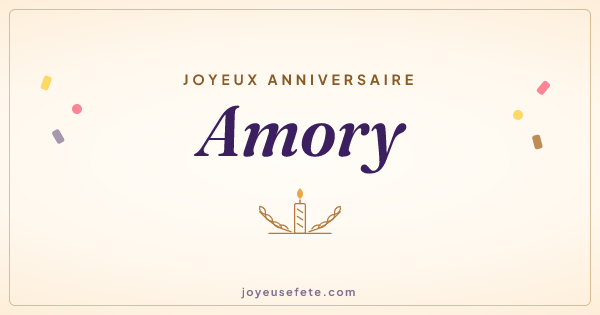 Image « Joyeux anniversaire Amory » au format large