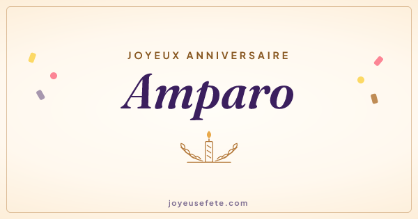 Image « Joyeux anniversaire Amparo » au format large