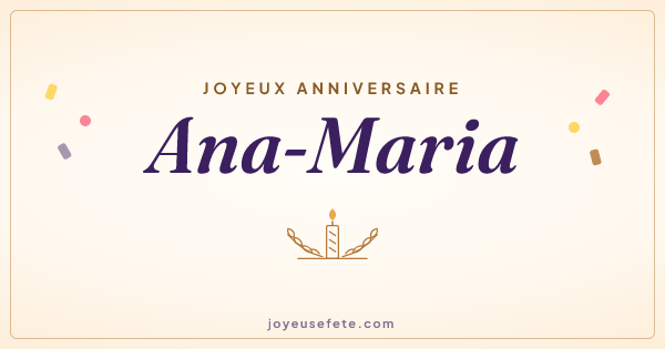 Image « Joyeux anniversaire Ana-Maria » au format large