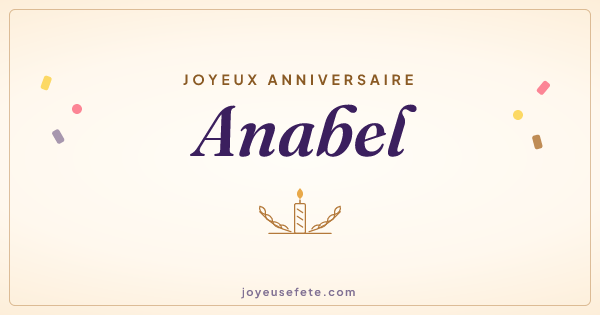 Image « Joyeux anniversaire Anabel » au format large