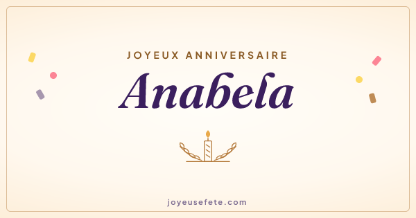 Image « Joyeux anniversaire Anabela » au format large