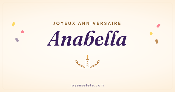 Image « Joyeux anniversaire Anabella » au format large