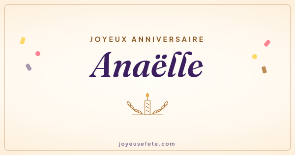 Image « Joyeux anniversaire Anaëlle » au format large