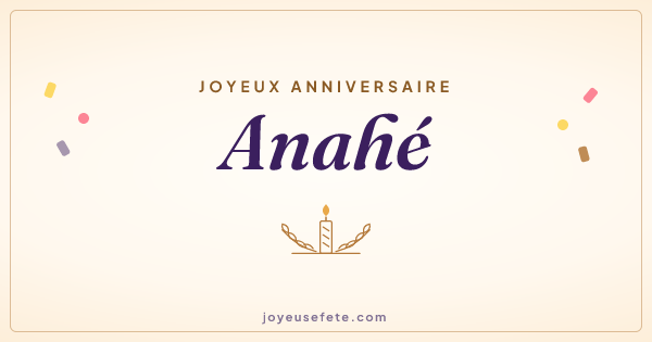 Image « Joyeux anniversaire Anahé » au format large