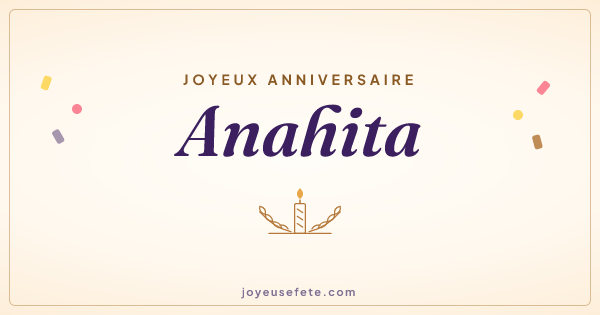 Image « Joyeux anniversaire Anahita » au format large