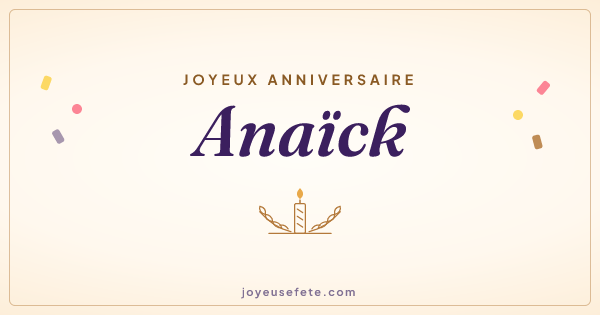 Image « Joyeux anniversaire Anaïck » au format large