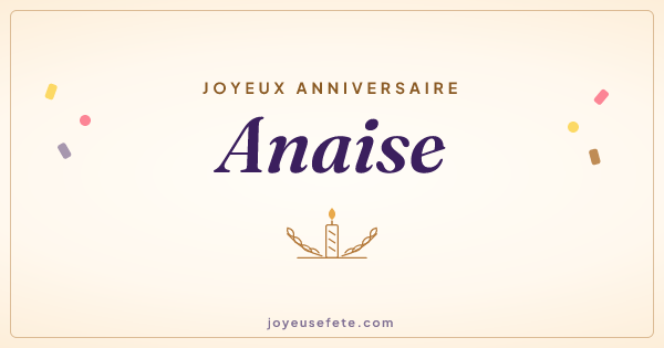 Image « Joyeux anniversaire Anaise » au format large