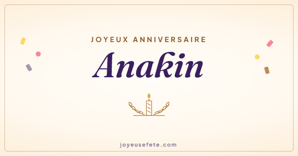 Image « Joyeux anniversaire Anakin » au format large