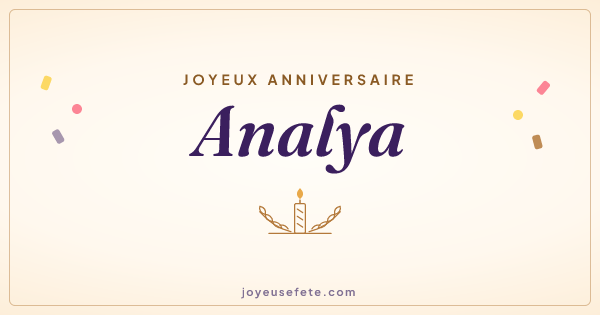 Image « Joyeux anniversaire Analya » au format large