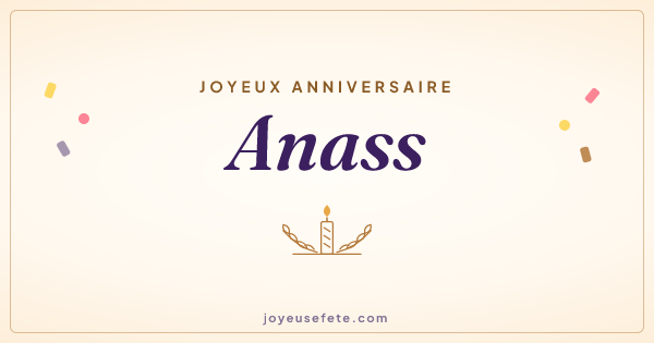 Image « Joyeux anniversaire Anass » au format large