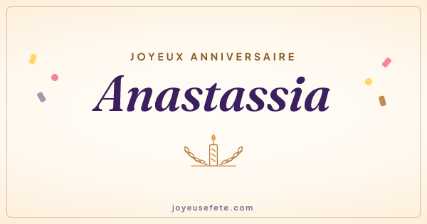 Image « Joyeux anniversaire Anastassia » au format large