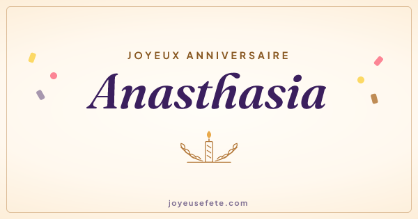 Image « Joyeux anniversaire Anasthasia » au format large