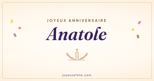 Image « Joyeux anniversaire Anatole » au format large