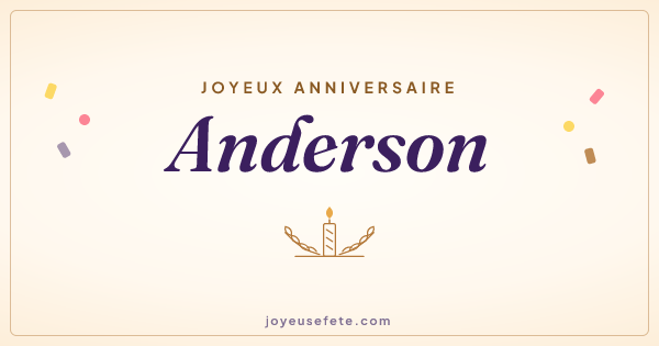 Image « Joyeux anniversaire Anderson » au format large