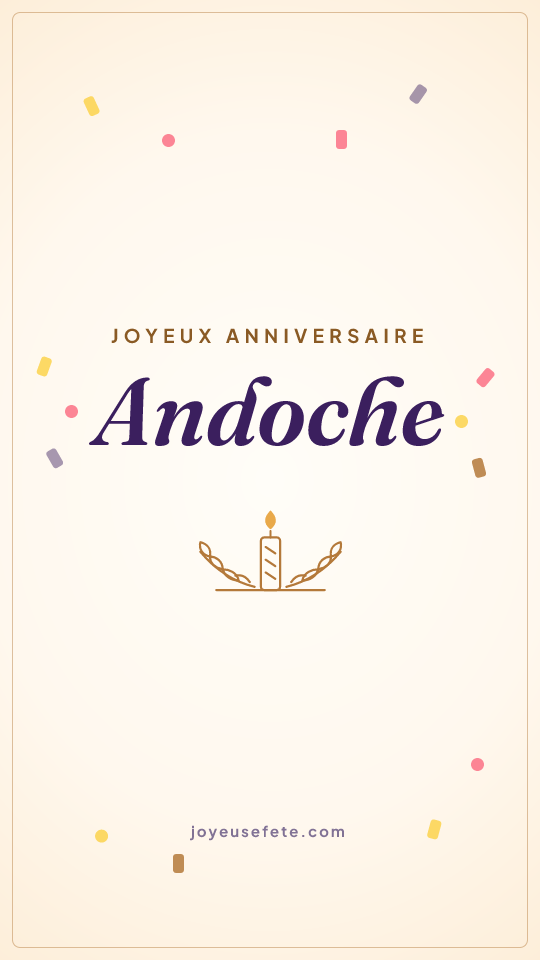 Image « Joyeux anniversaire Andoche » au format story