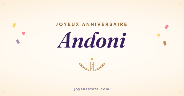 Image « Joyeux anniversaire Andoni » au format large