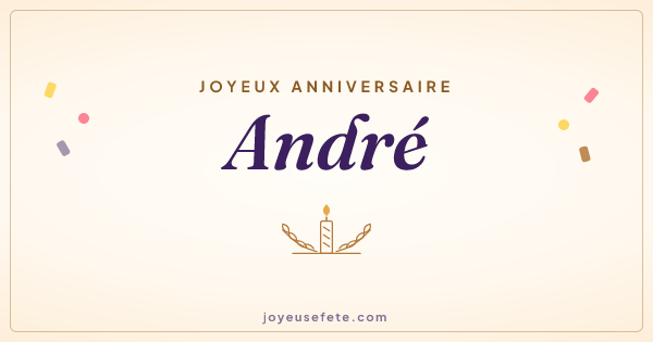 Image « Joyeux anniversaire André » au format large