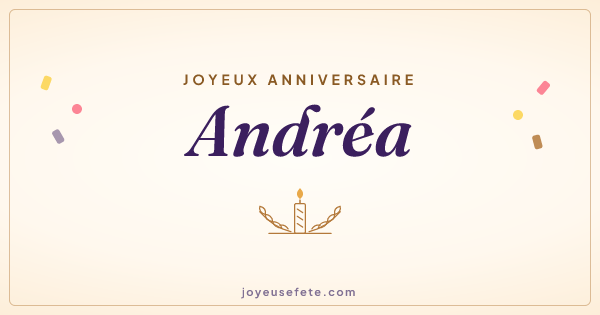 Image « Joyeux anniversaire Andréa » au format large