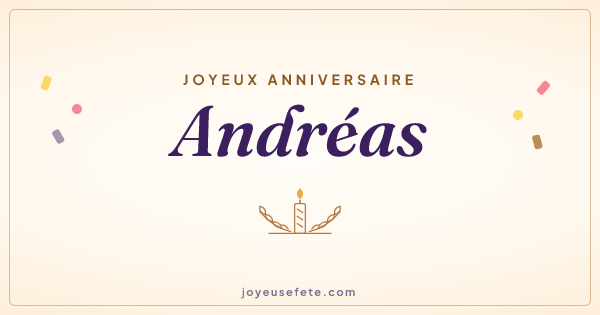 Image « Joyeux anniversaire Andréas » au format large