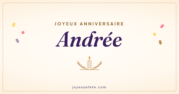 Image « Joyeux anniversaire Andrée » au format large