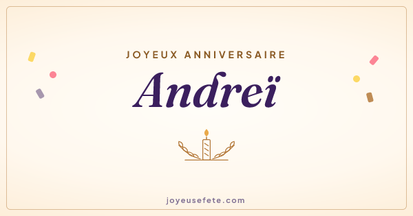 Image « Joyeux anniversaire Andreï » au format large