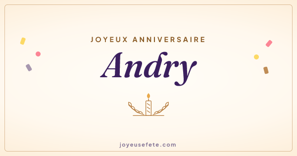Image « Joyeux anniversaire Andry » au format large
