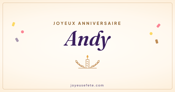 Image « Joyeux anniversaire Andy » au format large