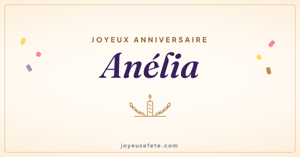 Image « Joyeux anniversaire Anélia » au format large