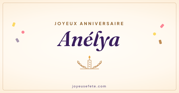 Image « Joyeux anniversaire Anélya » au format large