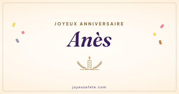 Image « Joyeux anniversaire Anès » au format large