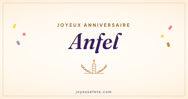 Image « Joyeux anniversaire Anfel » au format large