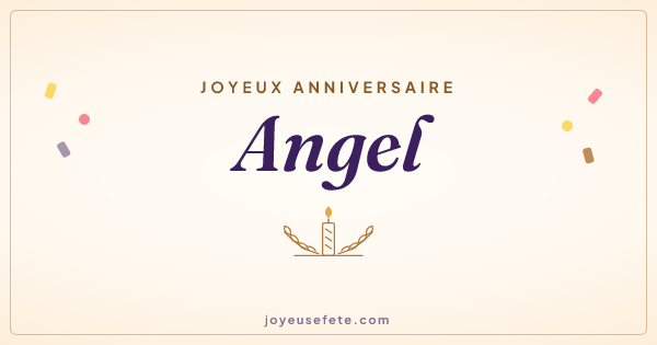 Image « Joyeux anniversaire Angel » au format large