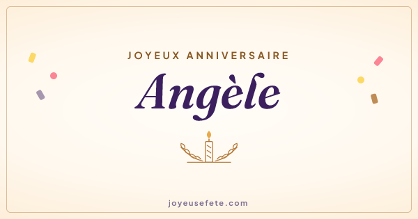 Image « Joyeux anniversaire Angèle » au format large