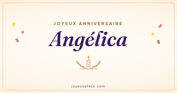 Image « Joyeux anniversaire Angélica » au format large