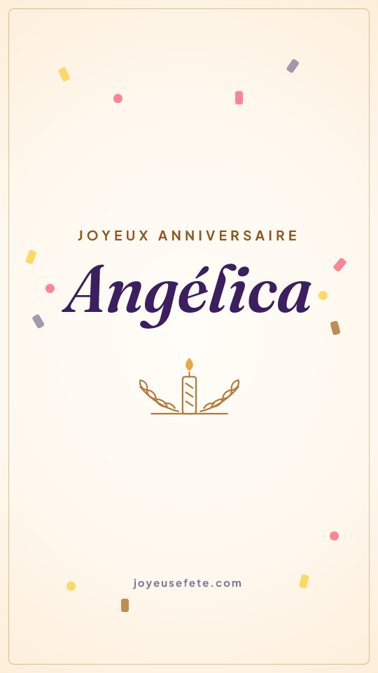 Image « Joyeux anniversaire Angélica » au format story