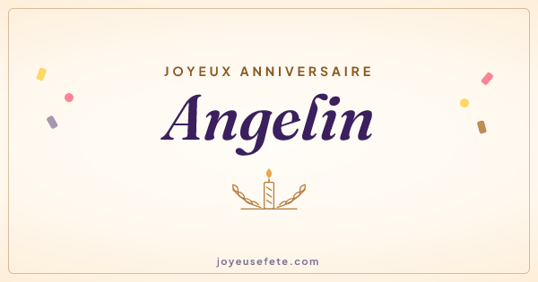 Image « Joyeux anniversaire Angelin » au format large