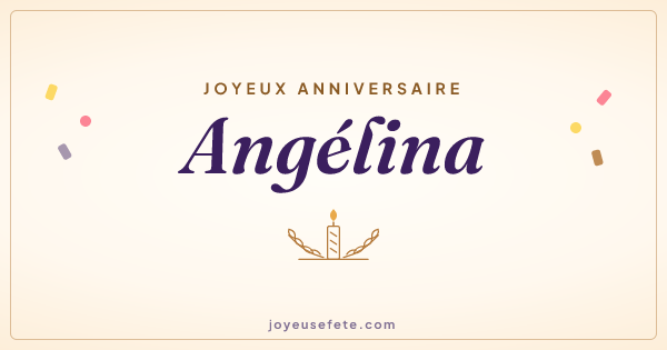 Image « Joyeux anniversaire Angélina » au format large