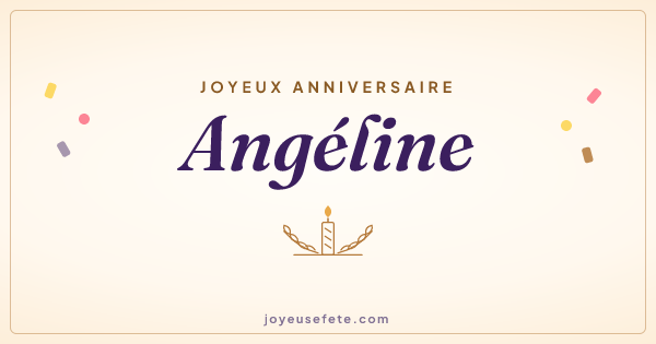 Image « Joyeux anniversaire Angéline » au format large
