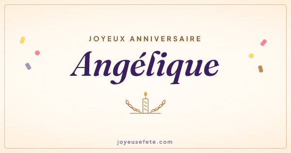 Image « Joyeux anniversaire Angélique » au format large