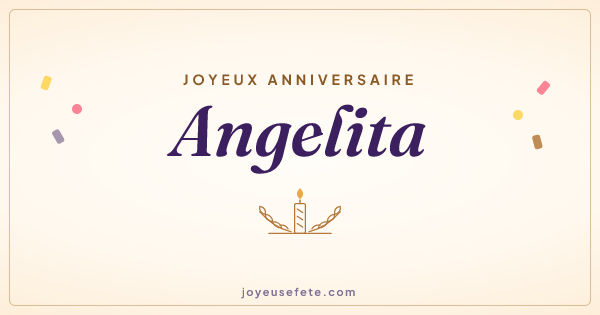 Image « Joyeux anniversaire Angelita » au format large
