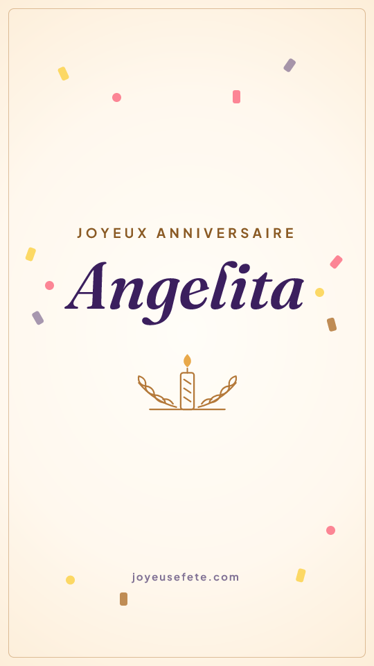 Image « Joyeux anniversaire Angelita » au format story