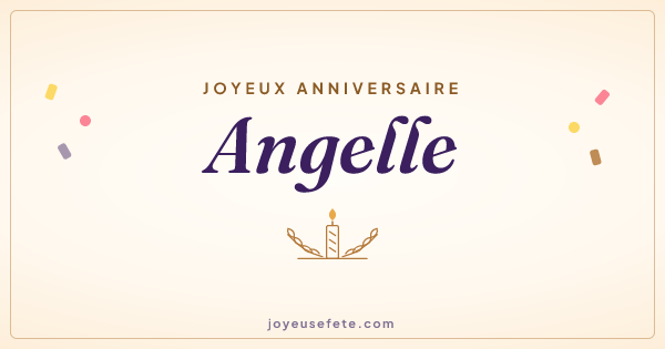 Image « Joyeux anniversaire Angelle » au format large