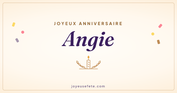 Image « Joyeux anniversaire Angie » au format large