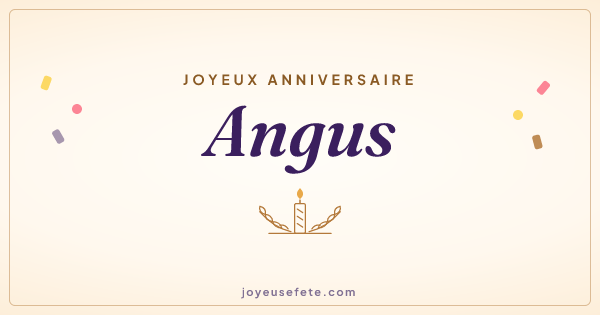 Image « Joyeux anniversaire Angus » au format large