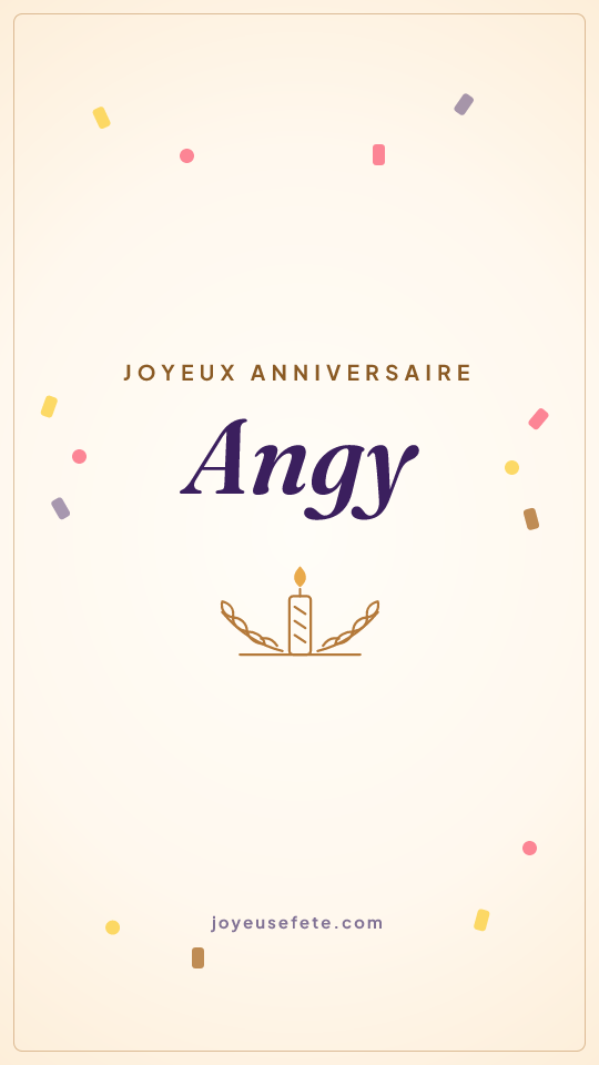 Image « Joyeux anniversaire Angy » au format story