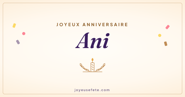 Image « Joyeux anniversaire Ani » au format large