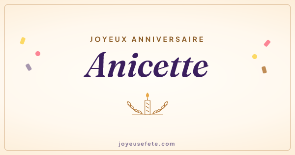 Image « Joyeux anniversaire Anicette » au format large